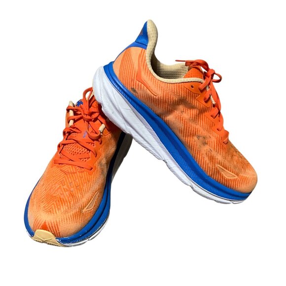Hoka One One Bondi 9.5 Mens Running Shoes Orange/Blue Size 10.5 Lightweight - Picture 7 of 15